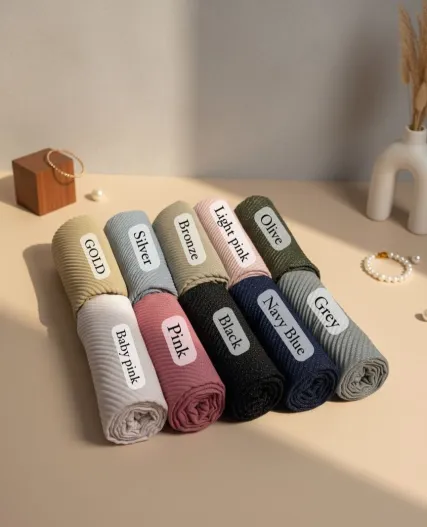 Shimmer Pleated Hijabs - Image 6