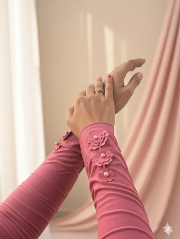 Flower sleeves - Baby Pink
